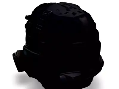 Tactical Gas Mask Helmet 3D Model Low-poly 3D model