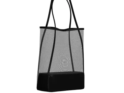 Black Mesh Shopper Bag 3D model