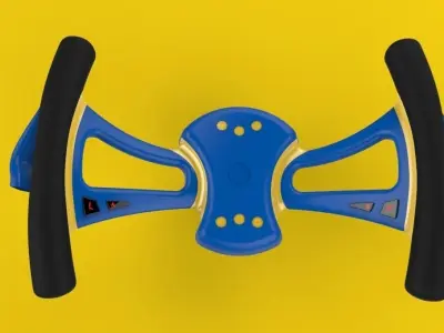R Steering Wheel Free 3D model