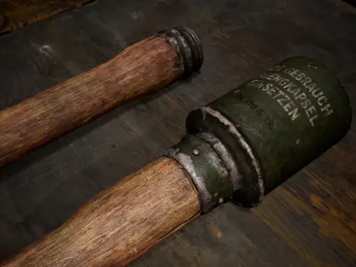 Grenade WW2 Low-poly 3D model purchase