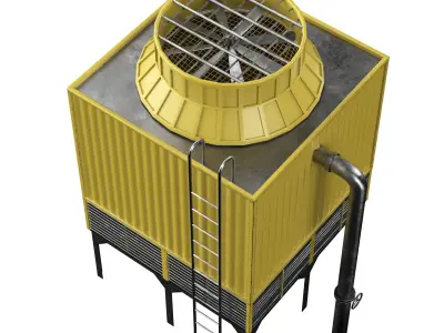 Roof top cooling unit 3D model