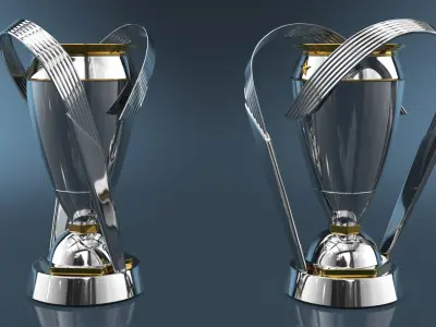  Soccer League Champion Trophy Silver 