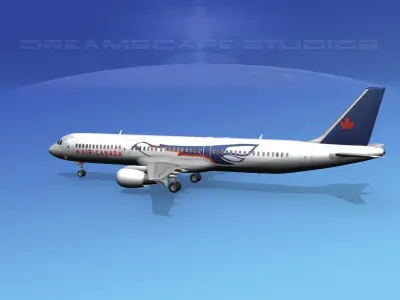 Airbus A321 Air Canada Eagle 3D model