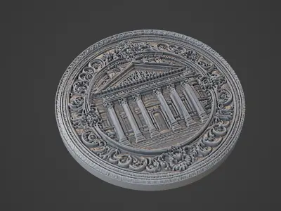 Building House Pendant Medallion 3D print model buy