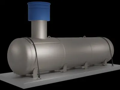 Industry Gas-Holders pack Low-Poly 3D model 3D model