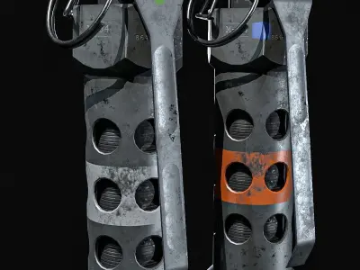 Flash Grenade 3 Pack Low-poly 3D model