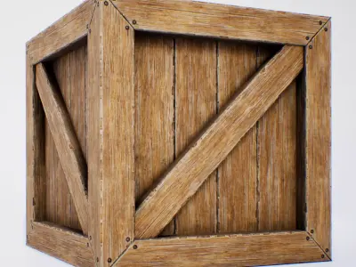 Wooden Box - PBR Game-Ready Low-poly 3D model