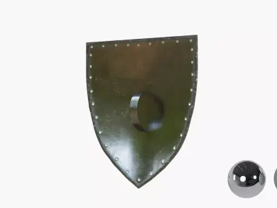 Medival Metal Shield Low-poly 3D model
