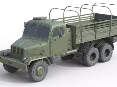 Praga V3S Military Truck  Low-poly 3D model