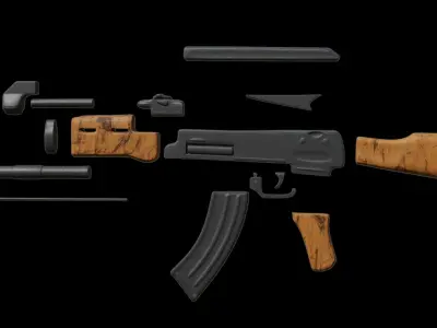 AK47 model ak - rifle Free 3D model