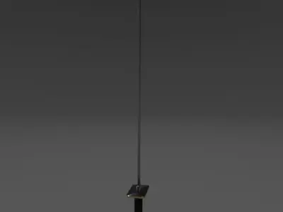 Low-poly Katana samurai sword Free low-poly 3D model