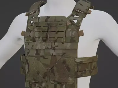 C2R Fast Fulcrum Plate Carrier Low-poly 3D model