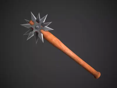 Shuriken Baseball Bat Low-poly 3D model