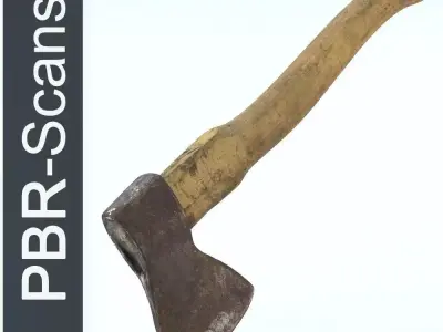 Hatchet Middle Poly 3D model