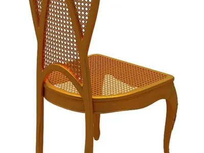Classical Dining chair Low-poly 3D model