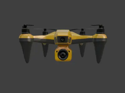 Quadcopter Drone 3D Model Low-poly 3D model