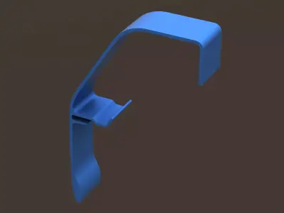 Aluminum Extruded e-Handle MOD AL-08hd Low-poly 3D model