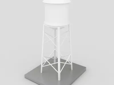 Industrial Water Tank 3D model