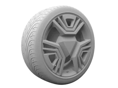 Realistic Tire 17 3D model