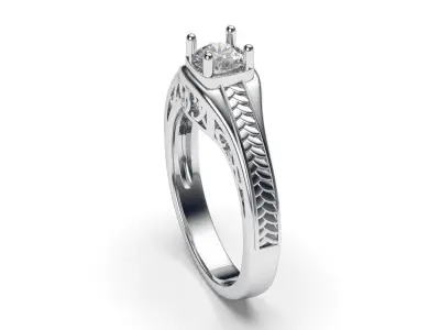 solitaire with ring sizes  8 part S73 3D print model