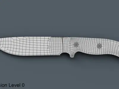 Survival Knife Low-poly 3D model purchase