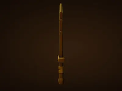 Wooden Sword - Game Ready Weapon Free low-poly 3D model