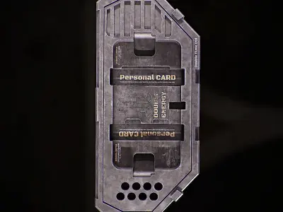 CYBERPUNK personal card game ready  Low-poly 3D model