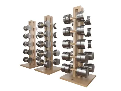 Dumbbell set 3D model