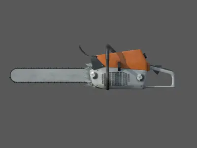 Chainsaw - Lowpoly - PBR - Animated Low-poly 3D model