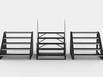 Treppe Freistehend 3D model