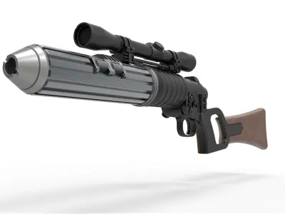 Boba Fett blaster carbine from The Mandalorian TV series 3D model