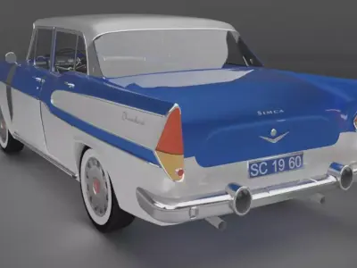 Simca Vedette Chambord V8-1960 3D model