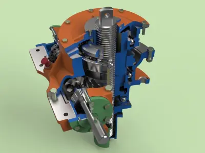 Worm-srew reductor 3D model