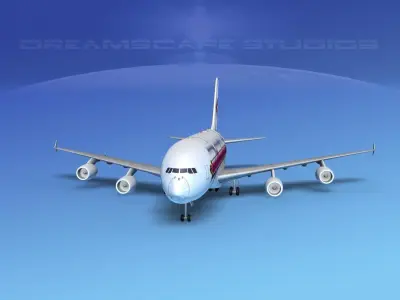 Airbus A380-800 Thai Airways 3D model