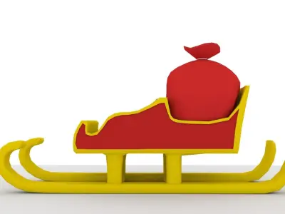 Sleigh 3D Model Free 3D model