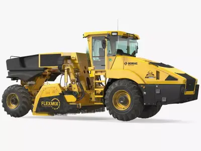 Bomag RS500 Recycler Stabilizer Rigged 3D model