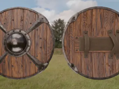 Round Shield 3D model