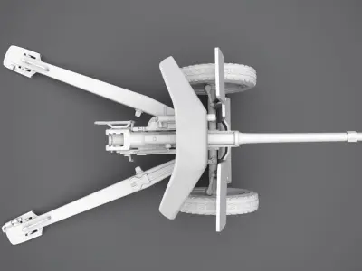25mm Hotchkiss Artillery scale model 3D print model