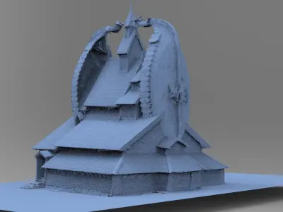 Viking Hall exterior  3D model