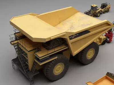 Large construction vehicles 3D model purchase