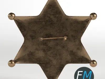 Sheriff Badge 3D model purchase