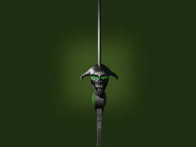 Demon Sword weapon PBR low-poly game ready Low-poly 3D model