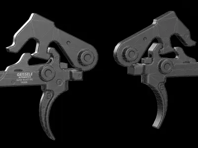 Geissele SSA SSF Triggers Low-poly 3D model