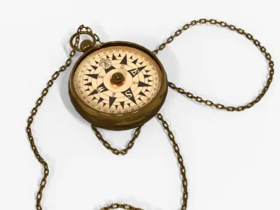 Compass Victorian Low-poly 3D model