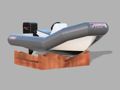 Inflatable boat 3D print model