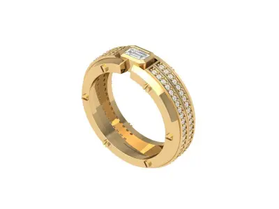 Wedding Ring 3D print model 104