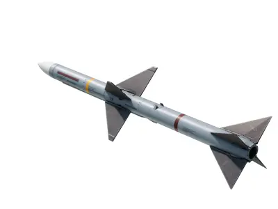 USAAF AIM-7P AIM7 Sparrow air-to-air missile 3D model