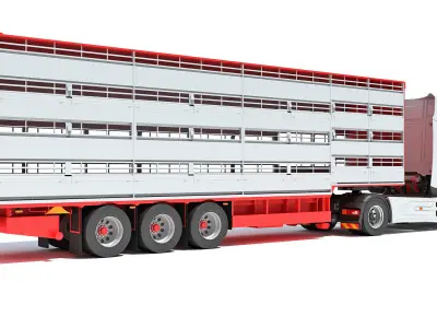 Animal Transporter Truck 3D model purchase