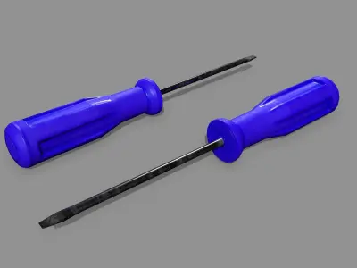 screwdriver Low-poly 3D model 42