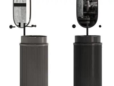 Guest bathroom with antique style elements 3D model